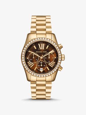 michael kors mk839|lexington pavé gold tone watch.